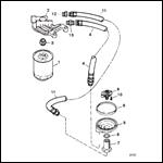 OIL FILTER AND ADAPTOR (S/N-0F114690 and UP)