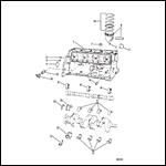 CYLINDER BLOCK, PISTON AND BEARINGS (120-2.5L/153 CID)