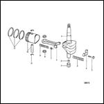 CRANKSHAFT, PISTON AND CONNECTING ROD ASSEMBLY