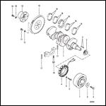 CRANKSHAFT FLYWHEEL AND ALTERNATOR