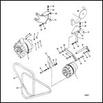 ALTERNATOR AND V-BELTS (INBOARD)