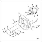 FLYWHEEL HOUSING AND STARTER MOTOR (INBOARD)