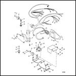 WIRING HARNESS AND ELECTRICAL COMPONENTS (EXHAUST BELOW)