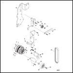 Alternator and Brackets 383 Mag Bravo 4V